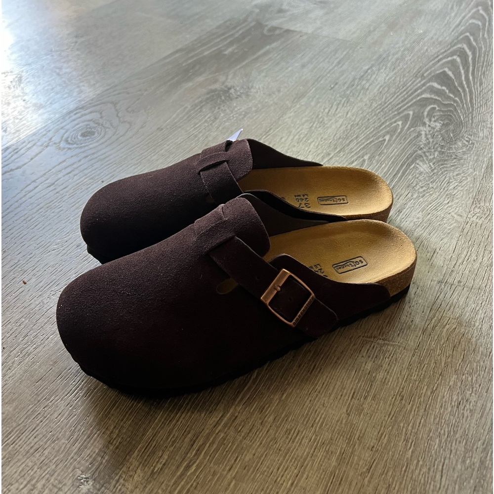 Brown Birkenstock Bostons